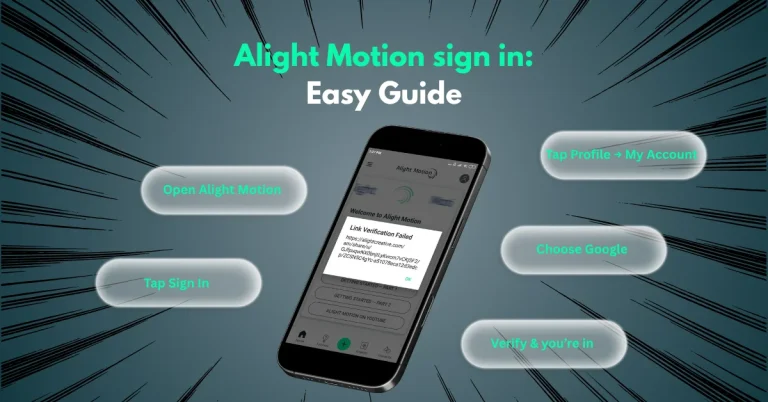 Alight Motion sign in feature image